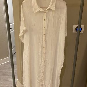 Button down cover up dress